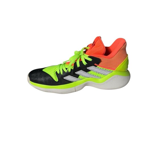 Adidas Harden Stepback Mens 11.5 Basketball Shoe Black Coral Neon Green EF9890